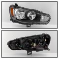 Acanii For 2008-2017 Mitsubishi Lancer Evo X Black Replacement Headlight Headlamp Passenger Side Only