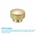 Uxcell Knurled Thumb Nuts 2pcs M5 X D12mm H9mm Brass High Head Blind Hole With Collar Round Knobs Fasteners For 3d Printer