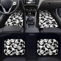 Delerain Cute Panda 4-piece Car Floor Mats Front And Rear Rubber Backingpet Auto Foot All Weather Universal Fit Car Decor