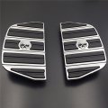 Chrome Skull Zombie Passenger Footboard Insert Kit Traditional Shape For Touring Flht Flt Fltr Flhr Flhs Softail Flstc Flstn 