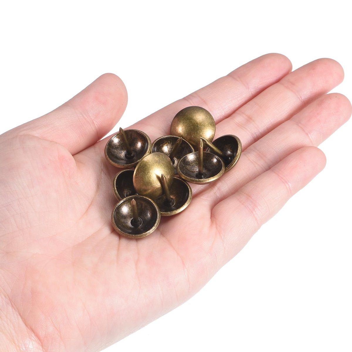 Upholstery Tacks Nail Pins For Furniture 50 Pieces 16x16mm Carbon Steel Decorative Thumb Tack Home Sofa Diy Yellow Bronze