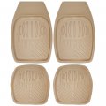 Oxgord Pan-tech All-weather Rubber Floor-mats Waterproof Protector For Spills Dog Pets Car Suv Minivan Truck 4-piece Set Brown 