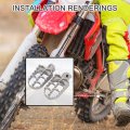 Goofit 8mm Foot Pegs Aluminium Rest Replacement For 50cc 70cc 90cc 110cc 125cc Taotao Dirtbike Silver Motocross Mx Pegs-pw50