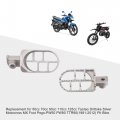 Goofit 8mm Foot Pegs Aluminium Rest Replacement For 50cc 70cc 90cc 110cc 125cc Taotao Dirtbike Silver Motocross Mx Pegs-pw50