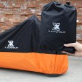 X Autohaux Xl Black Orange Motorcycle Cover Outdoor Waterproof Rain Dust Protector