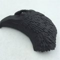Smt-black Eagle Head Horn Cover Compatible With 1992 And Up H-d Side Mount Cowbell All V-rod S Red Led Light Motorcycle