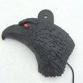 Smt-black Eagle Head Horn Cover Compatible With 1992 And Up H-d Side Mount Cowbell All V-rod S Red Led Light Motorcycle