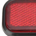 Car Exterior 4pcs Rectangular Reflector Safety Abs Reflective Sticker Universal For Motorcyclered Red
