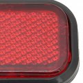 Car Exterior 4pcs Rectangular Reflector Safety Abs Reflective Sticker Universal For Motorcyclered Red