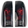 2pc Rear Altezza Tail Light Set Lh Rh Pair Black Housing Smoked Lens For Ford F-series Truck 