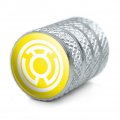 Green Lantern Blackest Night Sinestro Corps Yellow Logo Tire Rim Wheel Aluminum Valve Stem Caps