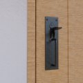 Renovators Supply Manufacturing Black Wrought Iron Norfolk Door Latches Traditional Colonial Gate Or Lock Thumb Powderfinish 