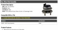 Rear Wheel Hub Bearing Assembly Compatible With 2016-2017 Kia Sorento Fwd