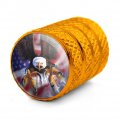 American Flag Patriotic Eagle Valve Stem Caps For Tire Rim Wheel Aluminum Yellow