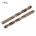Uxcell Metric Twist Drill Bit 12 1mm Drilling Dia Hss Cobalt Round Shank Spiral Rotary Tool 7pcs