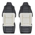 Secos 6pcs Driver Passenger Side Bottom Top Replacement Seat Cover Foam Black For F250 F350 F450 F550 Lariat Super Duty Xlt 
