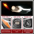 Hecasa Right Headlight For 2018 2019 2020 Chevy Chevrolet Equinox Led Tube Drl Projector Headlamp Replacement Gm2503469