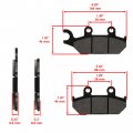 Caltric Front Right Semi-metallic Brake Pads Compatible With Can-am Commander Max 1000 2014-2017