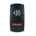 Laser Backlit Orange Rocker Switch Speaker 20a 12v On Off Led Light Stv Motorsports 