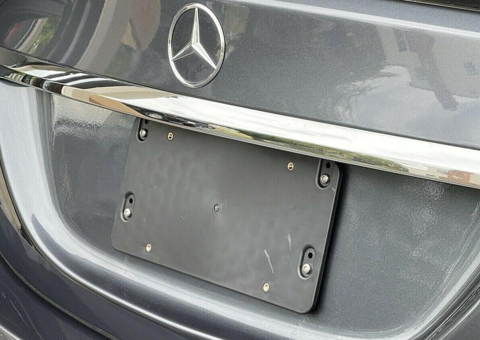 Rear Bumper Plastic License Plate Holder Set Bracket For Mercedesa Benz Slk-class Slk200 Slk300 Slk55 Amg 2012a 2016a Holder