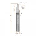Uxcell Wood Engraving Bit Solid Carbide 3 175mm 1 8 Shank 30 Degree 0 3mm Tip Cnc Router Tool For Acrylic Pvc Mdf Pcb Carving