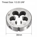 Uxcell 1 2-20 Unf Round Die Machine Thread Right Handing Alloy Tool Steel Screw Thread Cutting