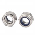 Uxcell M12x1 5mm 304 Stainless Steel Self-locking Hex Lock Stop Nut Silver Tone 6pcs