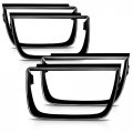 Amerilite For 2010-2013 Chevy Camaro 5th Gen 4pcs Tail Light Matte Black Bezel Covers Passenger And Driver Side