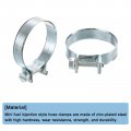 Uxcell 10pcs Mini Fuel Line Pipe Hose Clamp Clip Adjustable 32-34mm 1 26 -1 34 Injection Style Zinc Plated Tube Clamps