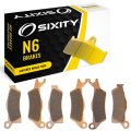 Sixity N6 Front Rear Sintered Brake Pads For Can-am Outlander Max 1000 Efi Ltd 2013 Complete Set 