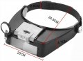 Headband Magnifying Glass With Light 1 5x To 8 Rechargeable Handsfree Head Mount Magnifier Loupe Tool For Close Work Reading