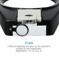 Headband Magnifying Glass With Light 1 5x To 8 Rechargeable Handsfree Head Mount Magnifier Loupe Tool For Close Work Reading