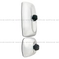 One Set Rear View Main Mirror Flat And Wide Angle Convex Chrome Fit 2003-2023 Freightliner 108sd 114sd M2 100 106 112 Bussiness