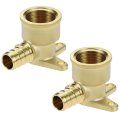 Expansion Fitting 1 2 X Female Npt Brass Elbow With Drop Ear Pcs Transition Fittings Ppex To Fpt Thread For Pex A Pipe System 
