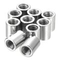 Uxcell 20pcs Round Weld Nuts M6x10x12mm Long On Bung Female Nut Threaded 304 Stainless Steel Connector Sleeve Rod Bar Stud 