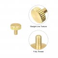 Uxcell Knurled Thumb Screws M3x6mm Flat Brass Bolts Grip Knobs Fasteners For Pc Electronic Mechanical 5pcs