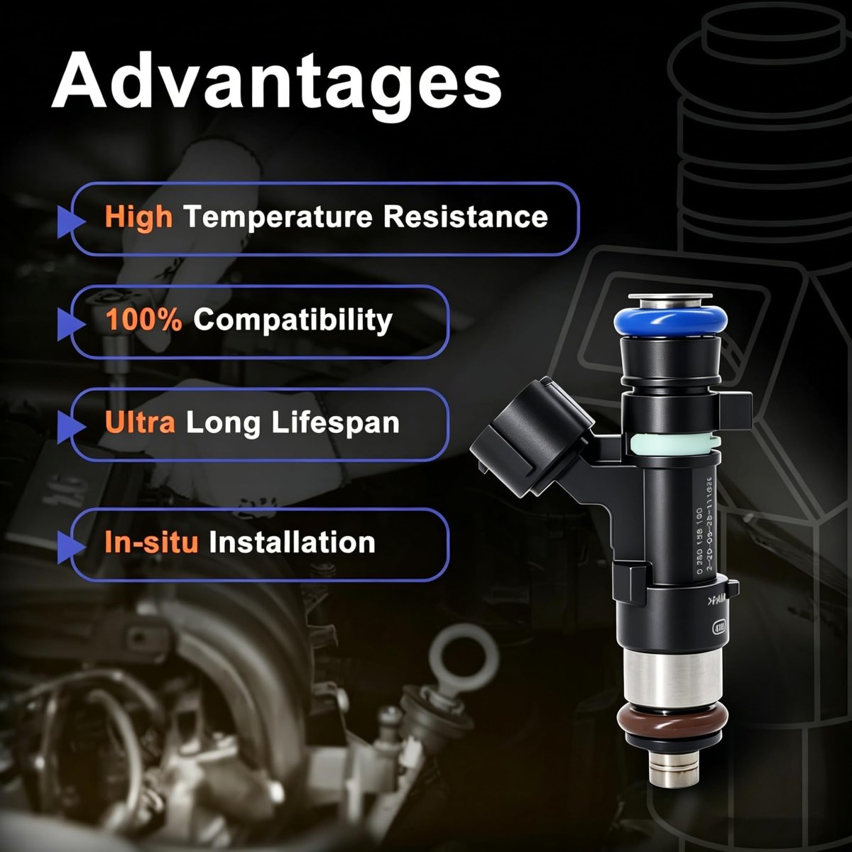 Fuel Injector 0280158130 2 5l For Nissan Altima 2007 To 2013 Rogue 2008 Select 2014 2015 Sentra 2012 1pc 10 Holes