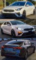 Premium Kdm Style 3d Wavy Aero Sport Gloss Black Window Visor Rain Guard Deflector Compatible For 2019-2023 Kia Forte Sedan