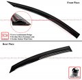 Premium Kdm Style 3d Wavy Aero Sport Gloss Black Window Visor Rain Guard Deflector Compatible For 2019-2023 Kia Forte Sedan