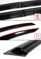 Premium Kdm Style 3d Wavy Aero Sport Gloss Black Window Visor Rain Guard Deflector Compatible For 2019-2023 Kia Forte Sedan