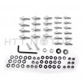 Httmt Mt215-004- Silver Motorcycle Spike Fairing Bolts Compatible With 2003 2004 Suzuk Gsxr1000 Gsx-r 1000
