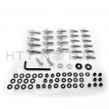 Httmt Mt215-004- Silver Motorcycle Spike Fairing Bolts For 2003 2004 Suzuk Gsxr1000 Gsx-r 1000