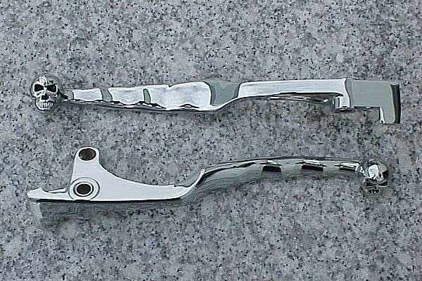 I5 Chrome Skull Front Brake Clutch Levers For Suzuki Intruder 1500 Boulevard C90