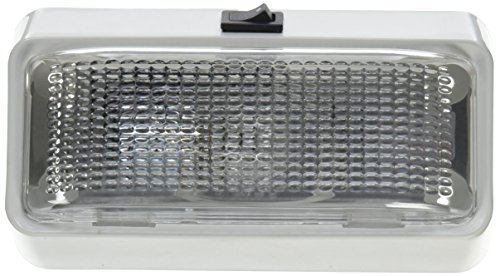 V384s Porch Light Kit With Built-in Switch Led Rv Exterior Lighting White Metal Housing Clear Lens