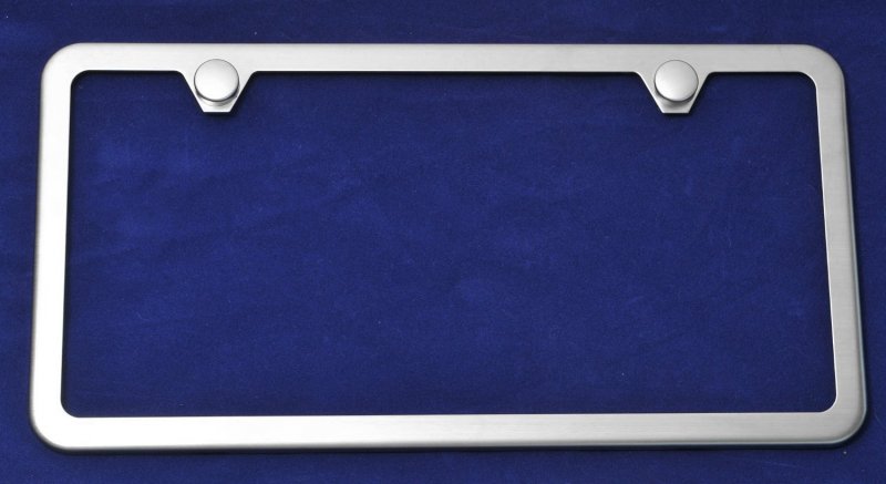 Stainless Steel Slimline License Plate Brush Frame