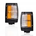 Side Marker Turn Signal Parking Light For Nissan D21 1990 1997 Pickup Black Trim Left And Right Driver Passenger Pair Clear 