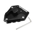 1 Set Aluminum Alloy Motorcycle Kickstand Pad For Honda Nt1100 2021-2023 Motor Bike Extension Foot Support With Wrench Black 