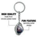 Graphics More University Of Virginia Cavaliers Logo Keychain Spinning Round Chrome Plated Metal