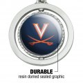 Graphics More University Of Virginia Cavaliers Logo Keychain Spinning Round Chrome Plated Metal
