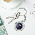 Graphics More University Of Virginia Cavaliers Logo Keychain Spinning Round Chrome Plated Metal